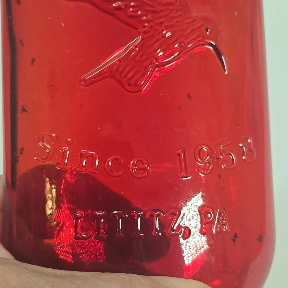 Perky Pet Hummingbird Feeder Nectar Garden Antique Decorative Glass 16oz Red